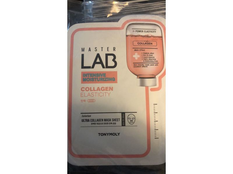 Tonymoly Master Lab Collagen Mask Sheet, Intensive Moisturizing, 0.67 oz/19 g