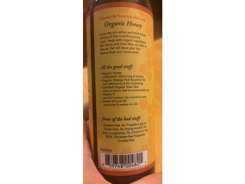 The Naked Bee Bath & Shower Gel, Orange Blossom Honey, 16 oz/473 mL
