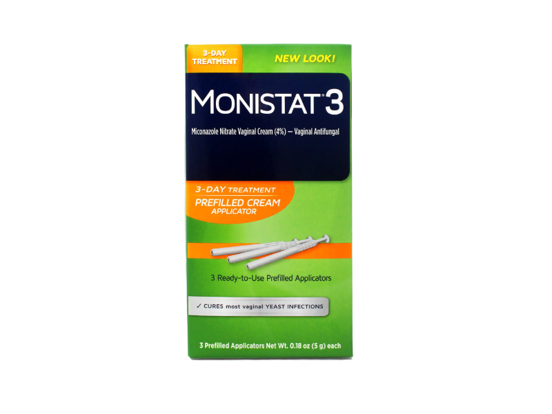Monistat Antifungal Vaginal Cream, Miconazole Nitrate 4%, 0.18 oz/5 g, 3 Count