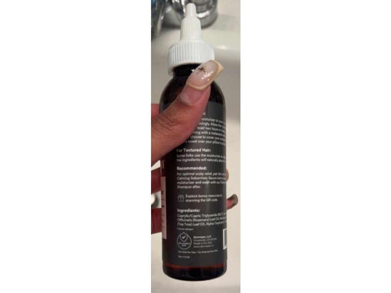 Derma Zen Mct Scalp Moisturizer, Tea Tree & Rosemary, 4 fl oz/118 mL