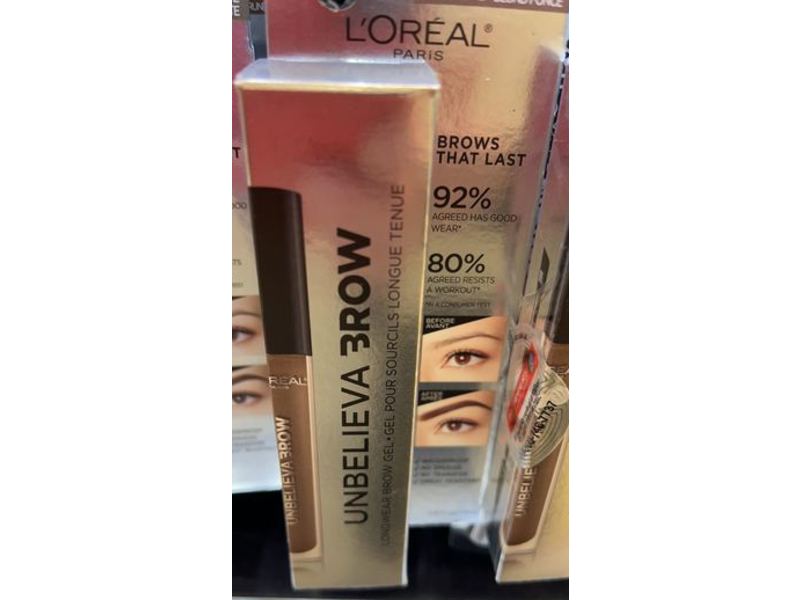 L'Oreal Paris Unbelieva Brow Gel, Dark Blonde, 0.15 fl oz/45 mL