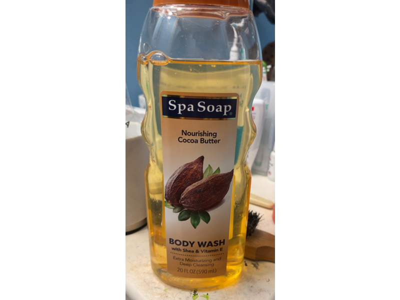 Spa Soap Nourishing Cocoa Butter Body Wash, 20 fl oz/590 mL, Pack Of 2