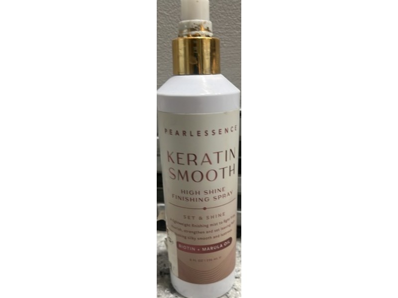 Pearlessence Keratin Smooth High Shine Finishing Spray, Biotin+Marula Oil, 8 fl oz/234 mL
