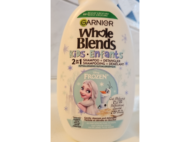 Garnier Whole Blends Kids 2 In 1 Shampoo + Detangler, 250 mL