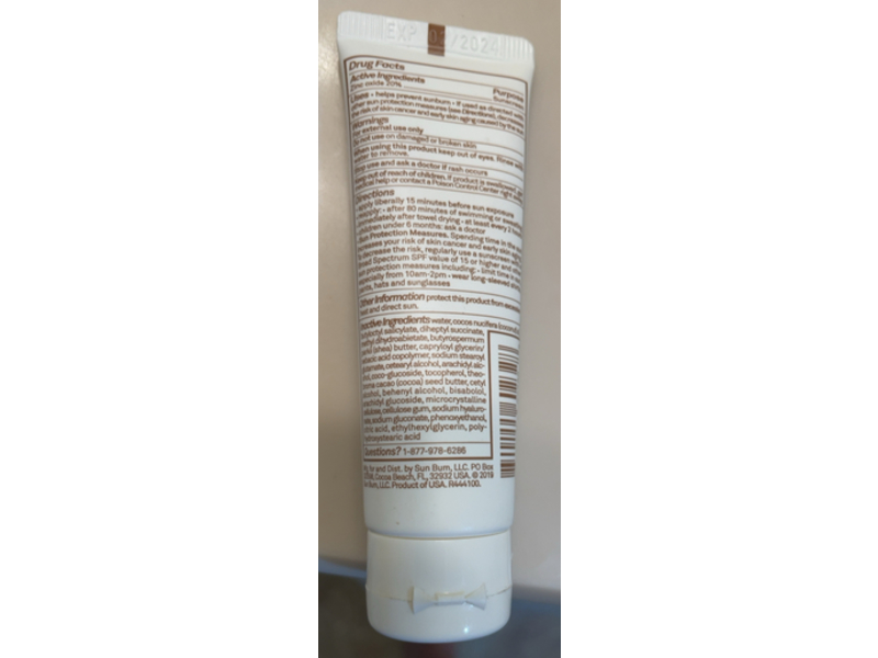 Sun Bum Mineral Sunscreen Lotion, Zinc Oxide, SPF 50, 1 fl oz/30 mL