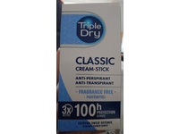 Triple Dry Cream-Stick Anti-Perspirant, Classic, Fragrance Free, 45 mL - thumbnail 2