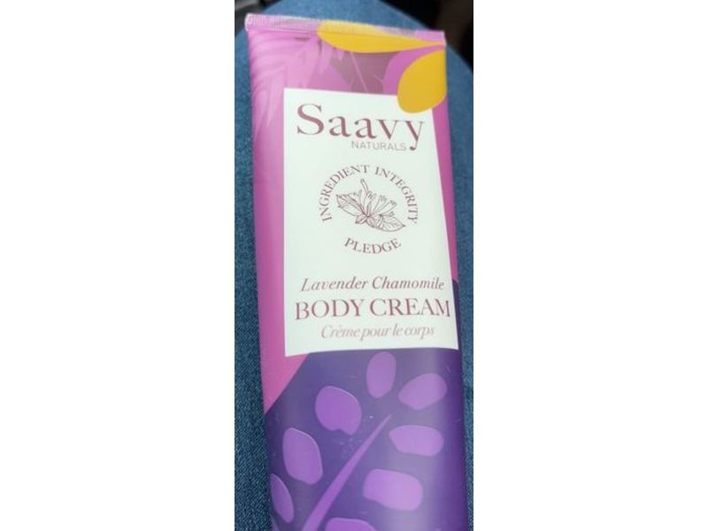 Saavy Naturals Body Cream, Lavender Chamomile, 8.5 oz/250 mL, Pack Of 2