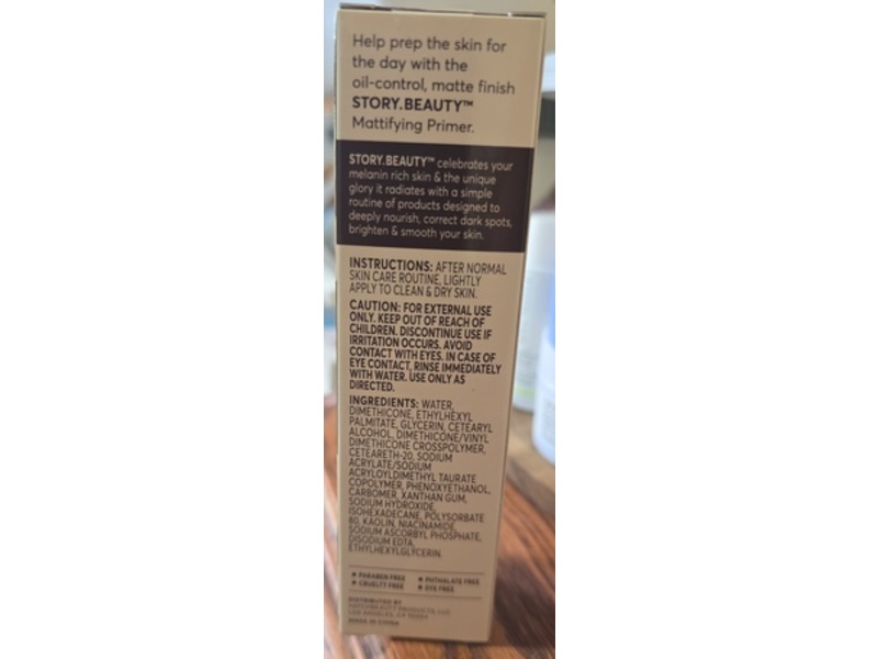 Story Beauty Mattifying Primer, Niacinamide Shea Butter And Kaolin Clay, 1.97 fl oz/58 mL