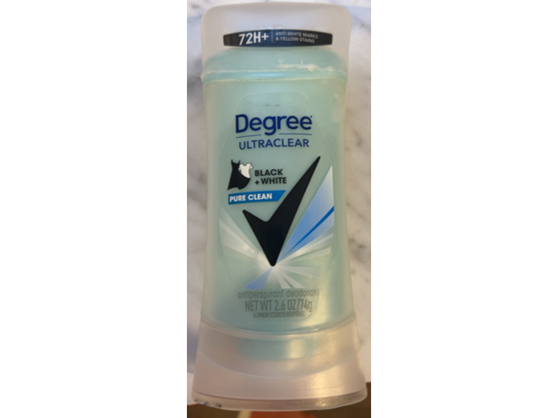 Degree Uktra Clear Antiperspirant Deodorant, Black + White, 2.6 oz/74 g