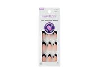 ImPRESS Press On Nails, Positive Black Medium, 30 Count - thumbnail 1