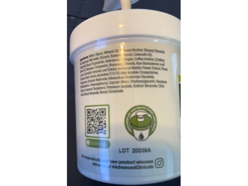 Advanced Clinicals Spa Thermo Firming Cream, Green Coffee Bean Oil, 16 oz/ 1Lb