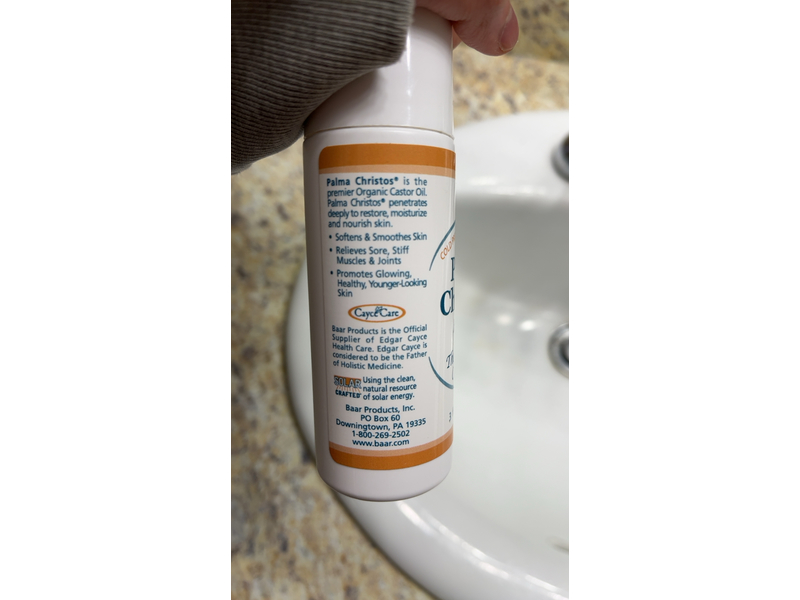 Palma Christos Roll-On, Organic Castor Oil 3 oz