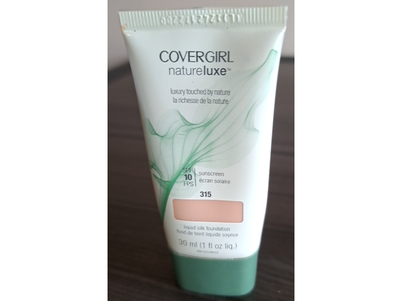 CoverGirl Natureluxe Liquid Silk Sunscreen Foundation, SPF 10, 315 Bamboo, 1 fl oz/30 mL