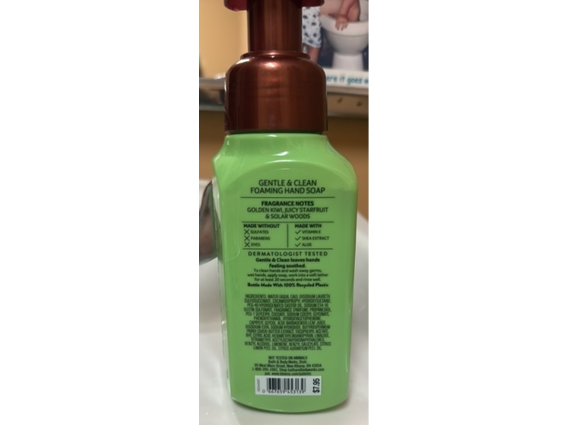Bath & Body Works Gentle & Clean Foaming Hand Soap, Sweet Kiwi & Starfruit, 8.75 fl oz/259 mL