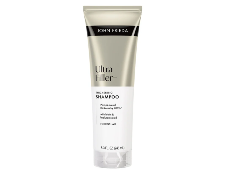 John Frieda Ultra Filler+ Fine Hair Thickening Shampoo, Biotin & Hyaluronic Acid, 8.3 fl oz/245 mL