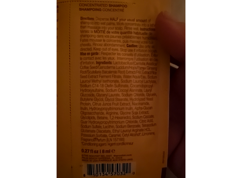 The Rootist Strengthen Fortifier Concentrated Shampoo, 0.27 fl oz/8 mL