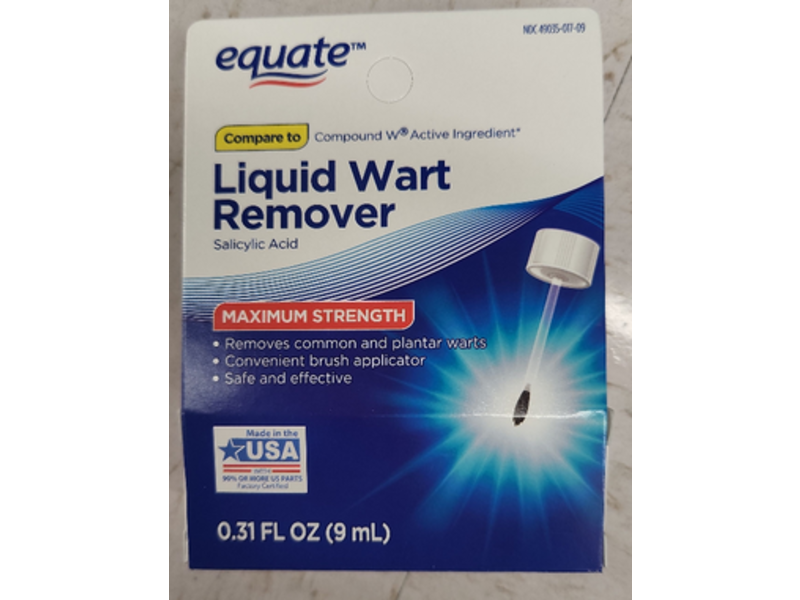 Equate Wart Remover Salicylic Acid, Max Strength, 0.31 fl oz/9 mL