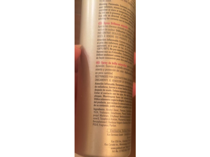 Goldwell Style Sign Diamond Gloss Shine Spray, 4.1 fl oz/117 g