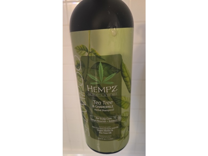 Hempz Herbal Shampoo, Tea Tree And Chamomile, 33.8 fl oz/1 L