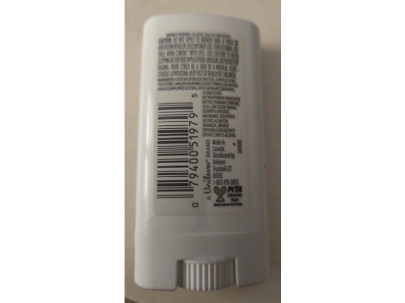 Dove Body Deodorant Stick, Coconut & Vanilla, 0.5 oz/14 g