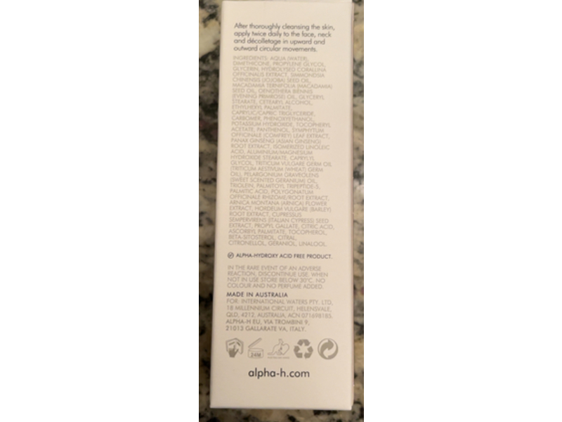 Alpha-H Essential Hydration Cream, Rose Geranium, 1.02 fl oz/30 mL