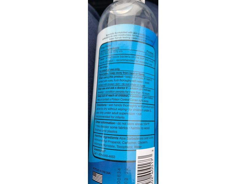 Defense Zone Hand Sanitizer Fragrance Free, Aloe and Vitamin E, 8 oz/237 mL