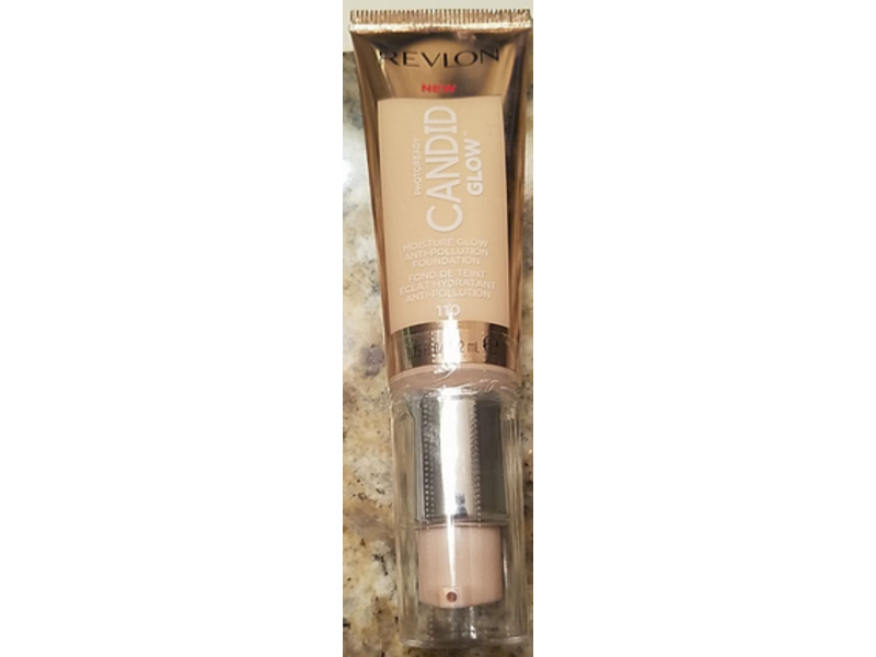Revlon Photoready Candid Glow Foundation, Anti-Pollution, Porcelain, 0.75 fl oz/22 mL