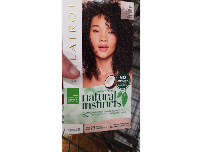 Clairol Natural Instincts Non-Permanent Hair Color, 4 Dark Brown, 1 ct