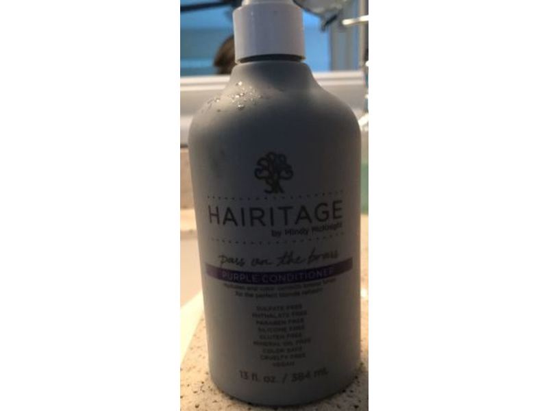 Hairitage By Mindy McKnight Pass On The Brass Purple Conditioner, 13 fl oz/384 mL