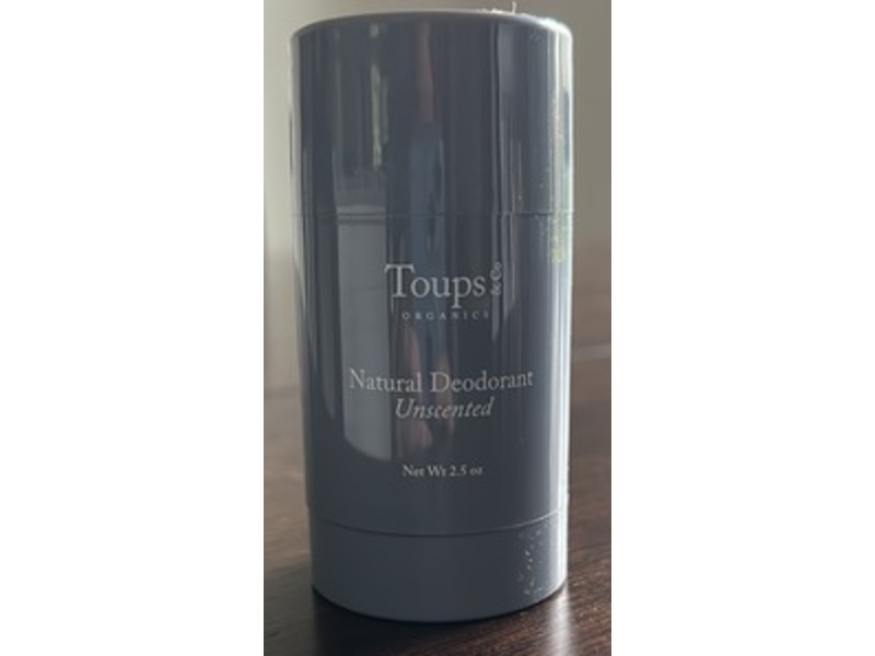 Toups & Co Organics Natural Deodorant, Unscented, 2.5 oz
