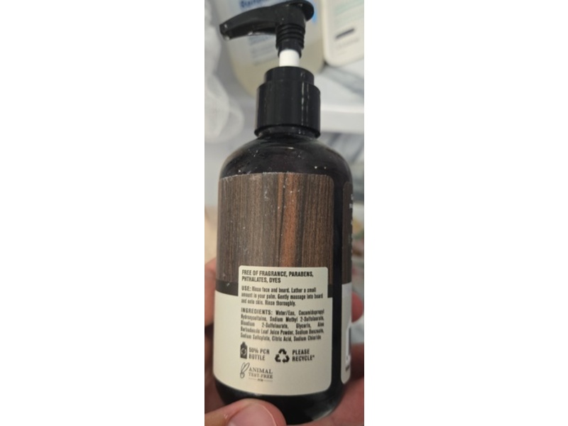 Every Man Jack Beard + Face Wash, Unscented, 6.7 fl oz/200 mL