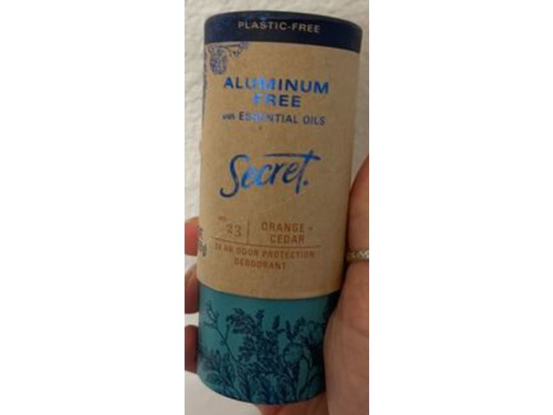 Secret Odor Protect Deodorant, Orange Cedar, Aluminum Free, Essentials Oils, 2 oz/56 g