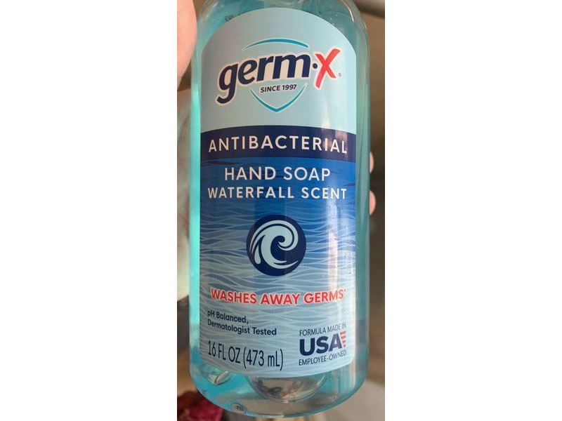 Germ-X Antibacterial Hand Soap, Waterfall Scent, 16 fl oz/473 mL