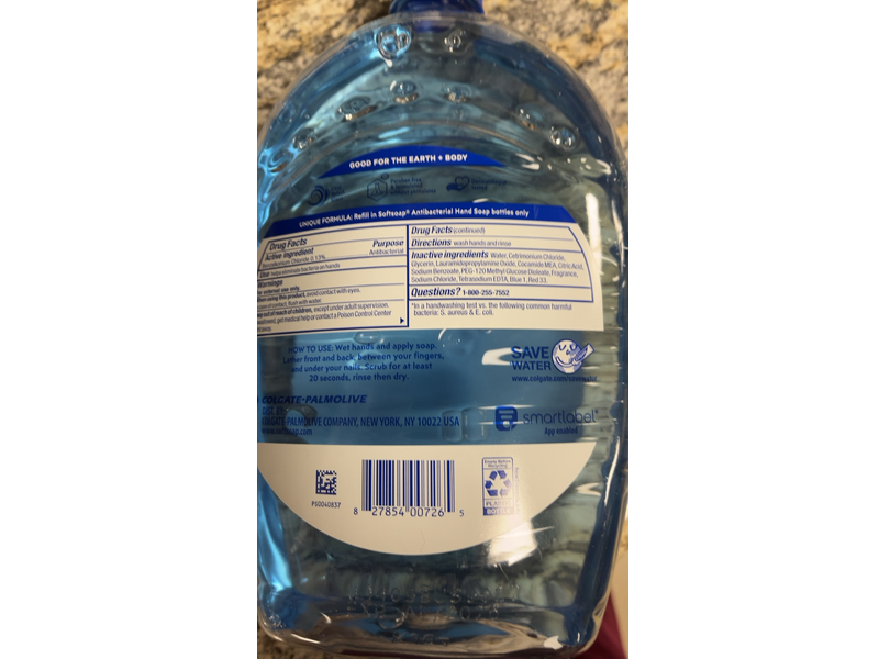 Softsoap Antibacterial Clean & Protect Antibacterial Hand Wash Refill, Cool Splash, 50 fl oz/1.47 L