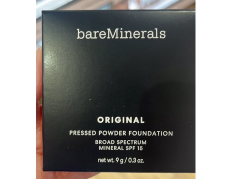 bareMinerals Original Pressed Powder Foundation, Light 08, SPF 15, 0.3 oz/9 g