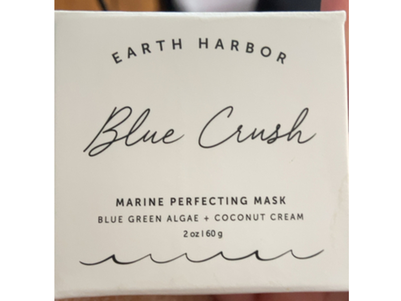 Earth Harbor Blue Crush Marine Perfecting Mask, Blue Green Algae + Coconut Cream, 2 oz/60 g
