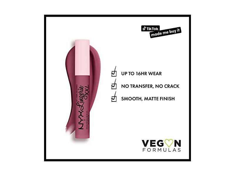 NYX Lip Lingerie XXL Matte Liquid Lipstick, Unlaced, 0.13 oz