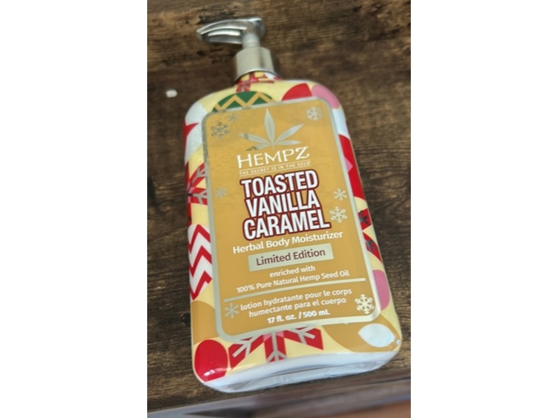 Hempz Body Lotion,Toasted Vanilla Caramel,17 oz/500 mL