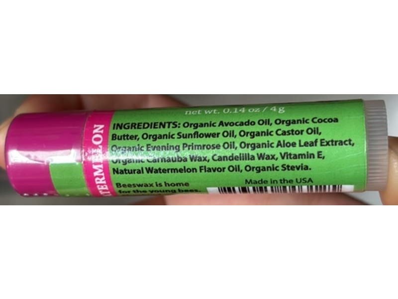 Ladybug Jane Moisturizing Lip Balm, Watermelon, 0.14 oz/4 g