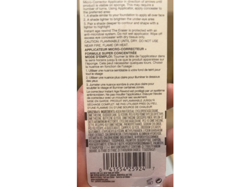 Maybelline New York Instant Age Rewind Eraser Multi-Use Concealer, 110 Fair, 0.2 fl oz/6 mL