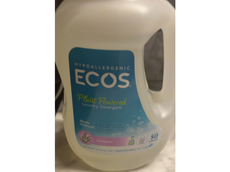 Earth Friendly Laundry Detergent, Lavender, 50 Loads, 50 fl oz/1.48 L