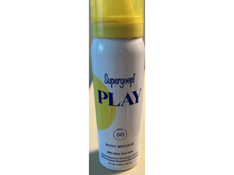 Supergoop! Play Body Mousse, Blue Sea Kale, 3 oz/86 g