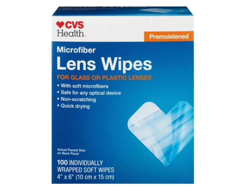 CVS Health Microfiber Lens Wipes, 100 Count
