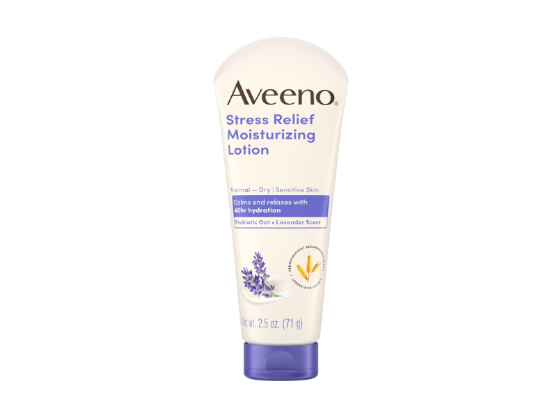 Aveeno Stress Relief Moisturizing Lotion, Lavender Scent, 2.5 fl oz/71 g
