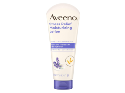 Aveeno Stress Relief Moisturizing Lotion, Lavender Scent, 2.5 fl oz/71 g