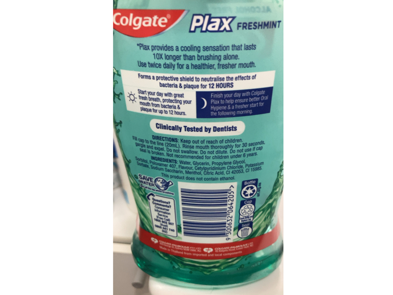 Colgate Plax Mouthwash, Freshmint, 1 L