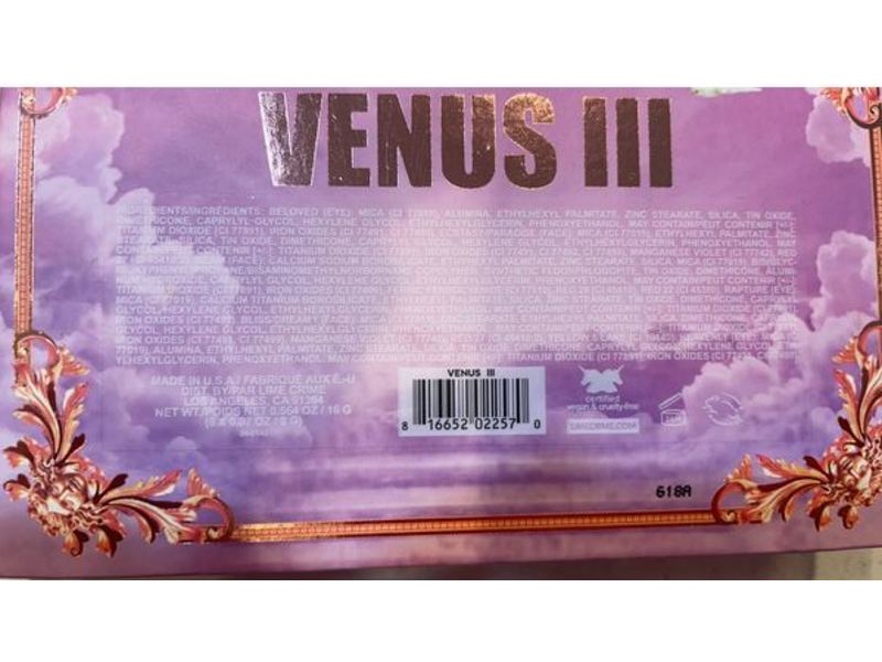 Lime Crime Venus iii Eyeshadow Palette, 0.564 oz