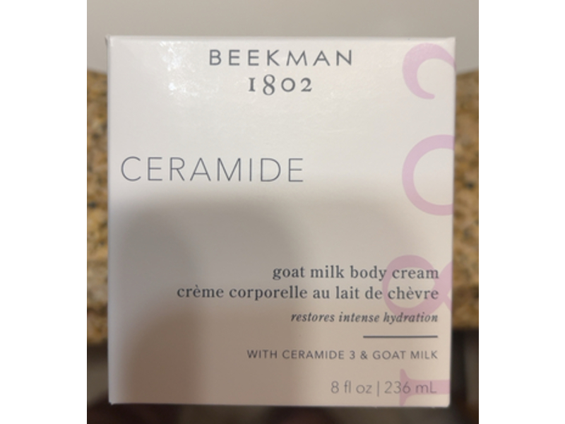 Beekman 1802 Goat Milk Body Cream, Ceramide 3 & Goat Milk, 8 fl oz/236 mL
