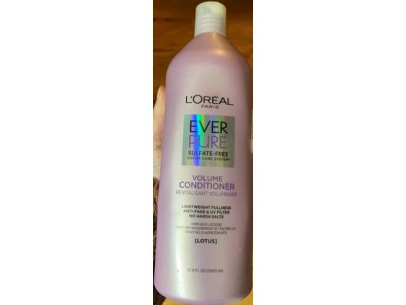 L'Oreal Paris Ever Pure Volume Conditioner, lotus, 33.8 fl oz/1000 mL
