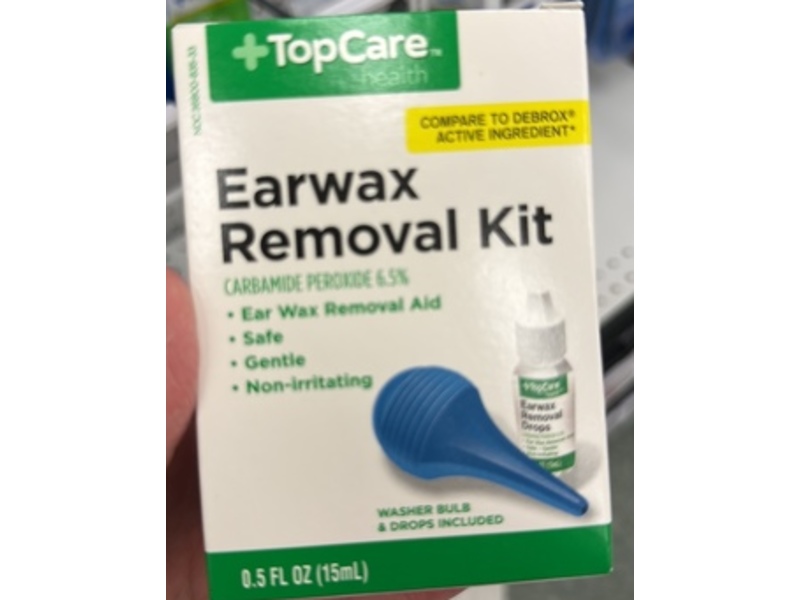 TopCare Earwax Removal Kit, Washer Bulb + Drops, 0.5 fl oz/15 mL